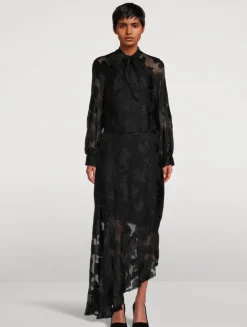 Fil Coupé Chiffon Maxi Skirt