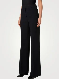Fior Double-Face Wool Crêpe Pants