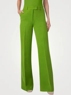Fior Shantung Wide-Leg Pants