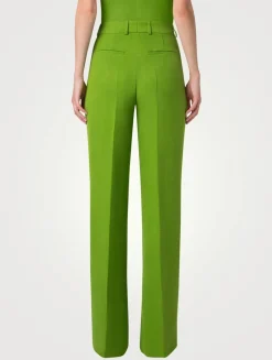 Fior Shantung Wide-Leg Pants