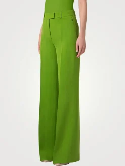 Fior Shantung Wide-Leg Pants