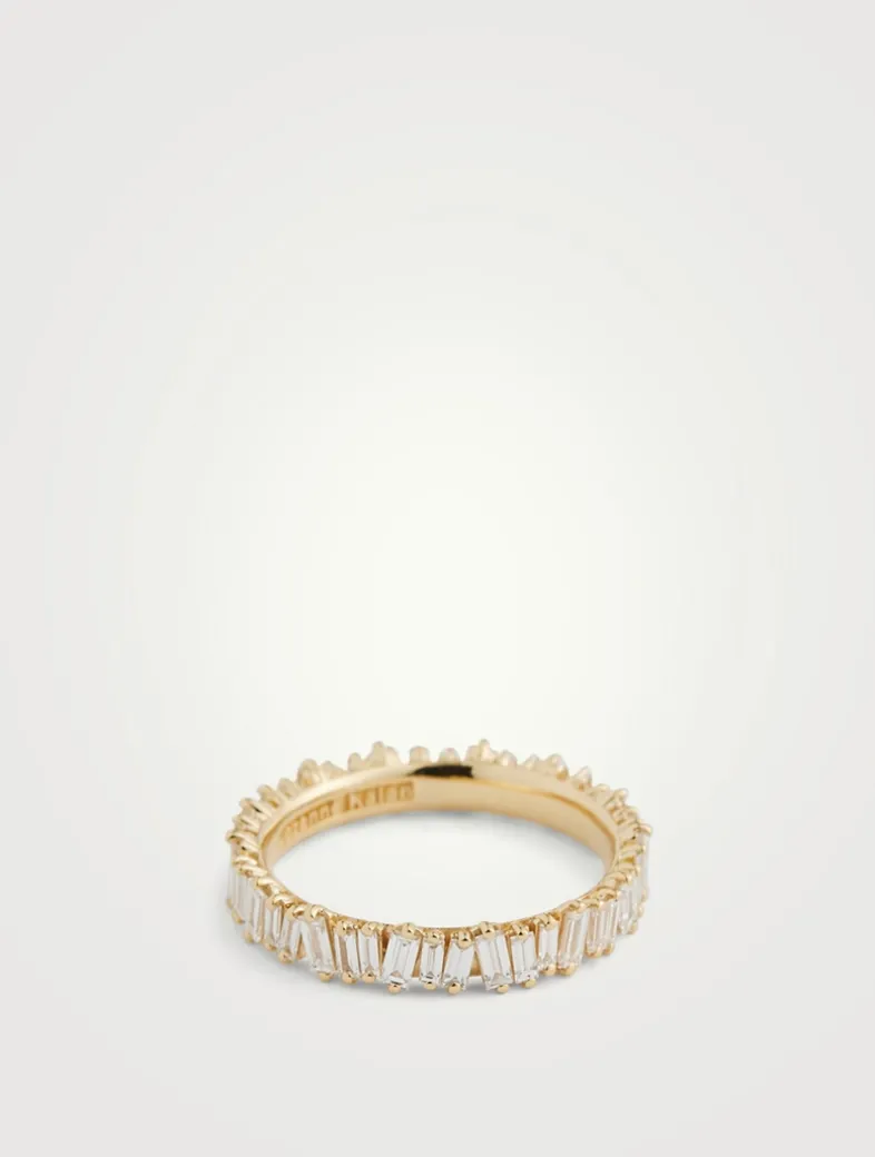 Fireworks 18K Gold Eternity Ring With Diamonds
