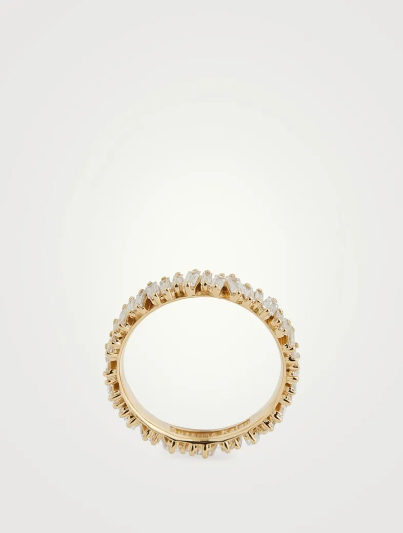 Fireworks 18K Gold Eternity Ring With Diamonds