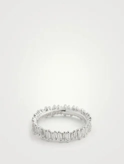 Fireworks 18K White Gold Eternity Ring With Diamonds