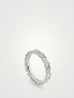 Fireworks 18K White Gold Eternity Ring With Diamonds