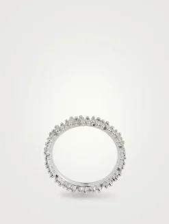 Fireworks 18K White Gold Eternity Ring With Diamonds