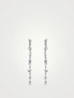 Fireworks 18K White Gold Fringe Earrings With Diamonds
