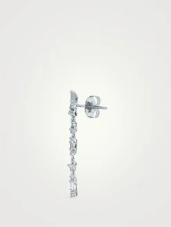 Fireworks 18K White Gold Fringe Earrings With Diamonds