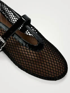 Fishnet Ballet Flats