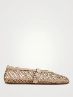 Fishnet Ballet Flats