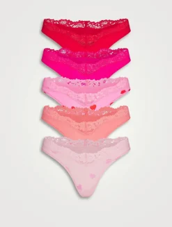 Fits Everybody Lace Dipped Thong Pack