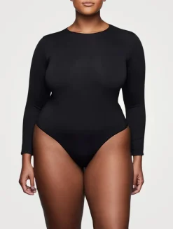 Fits Everybody Long Sleeve Crew Neck Bodysuit