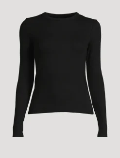 Fitted Rib Long-Sleeve Top