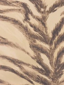 Flared Jersey Trousers In Tiger Stripe Print