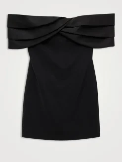 Fleur Off-The-Shoulder Stretch Mini Dress