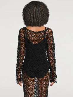 Floral Crochet Blouse