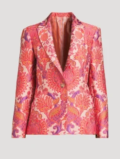 Floral Jacquard Blazer