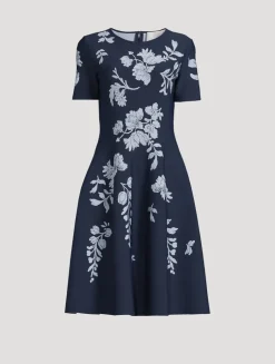 Floral Jacquard Midi Dress