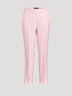 Floral Jacquard Trousers