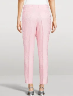 Floral Jacquard Trousers