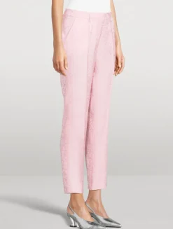 Floral Jacquard Trousers