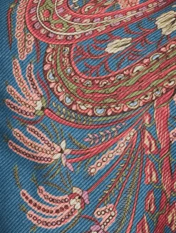 Floral Paisley Jacquard Poncho