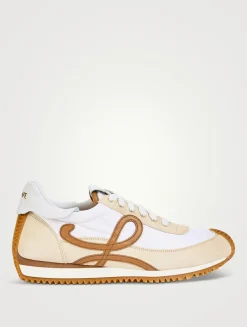 Flow Runner 2.0 Nylon And Suede Sneakers