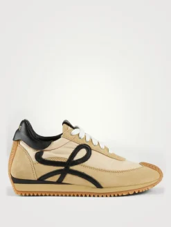 Flow Runner Nylon And Suede Sneakers