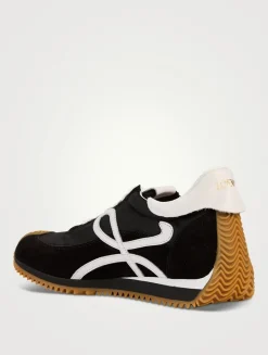 Flow Runner Nylon And Suede Sneakers