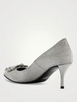Flower Strass Glitter Pumps
