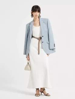 Fluid Twill Tank Dress