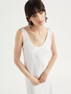 Fluid Twill Tank Dress