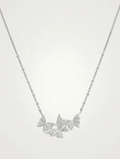 Fly By Night 18K White Gold Nocturnal Murmur Pave Necklace With Diamonds
