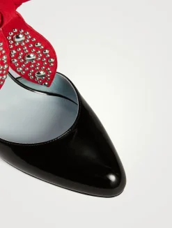 Foliefoliage Patent Leather Ankle-Tie Pumps