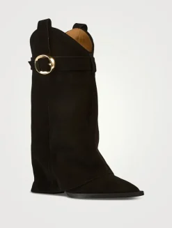 Folk Suede Western Boots