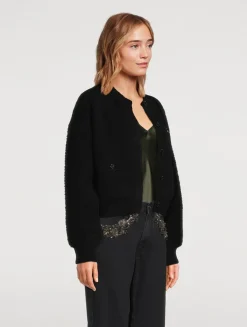 FRAME x Ritz Paris Mixed-Stitch Cardigan