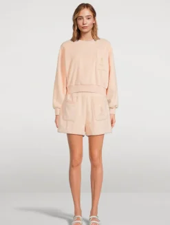 Frame x Ritz Paris Velour Shorts