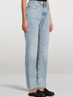 FRAME x Sotheby's Vertical Straight-Leg Jeans