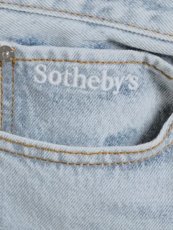 FRAME x Sotheby's Vertical Straight-Leg Jeans