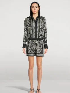 Frances Silk Shirt In Bandana Print