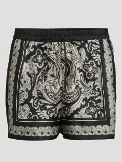 Frances Silk Shorts In Bandana Print