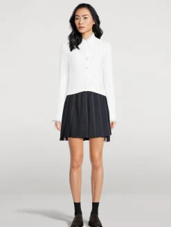 Fresco Pleated Mini Skirt
