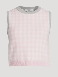 Funmix Gingham Sweater Vest
