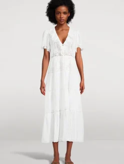 Gabrielle Cotton Voile Midi Dress
