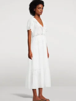 Gabrielle Cotton Voile Midi Dress