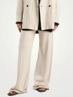 Gala Wide-Leg Cady Trousers