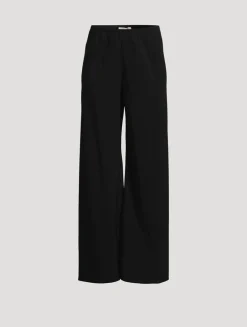 Gala Wide-Leg Cady Trousers