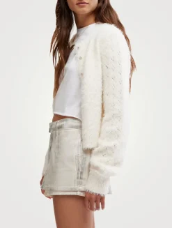 Gallivanting Metallic Denim Skort