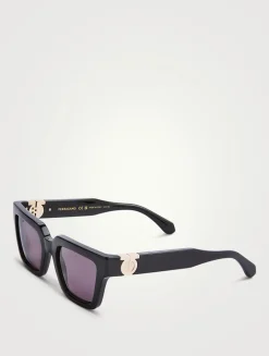 Gancini Hinge Square Sunglasses