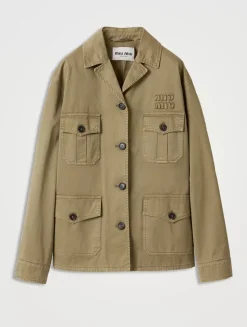 Garment-dyed Cotton Satin Jacket